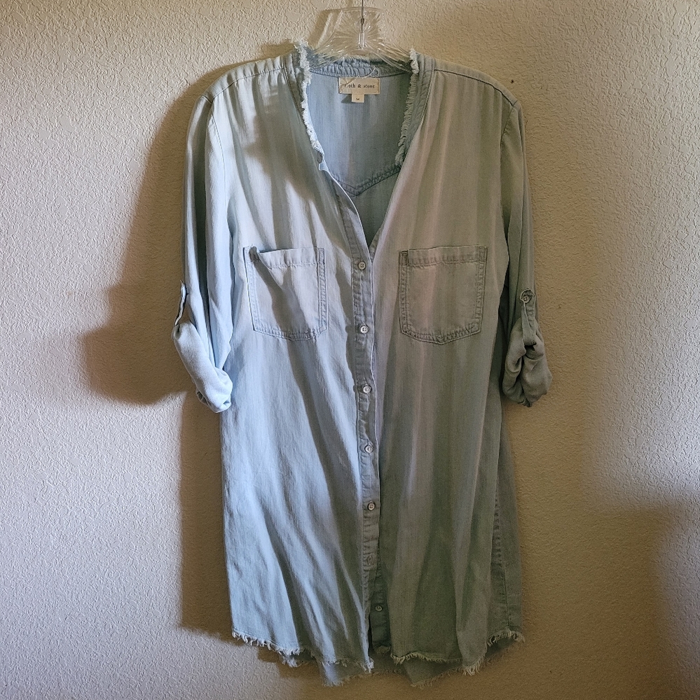 Anthropologie Cloth and Stone Blue Dress Size M